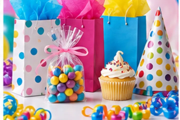Original representative commercial visual for Decor and Table Products for Birthday Party.
